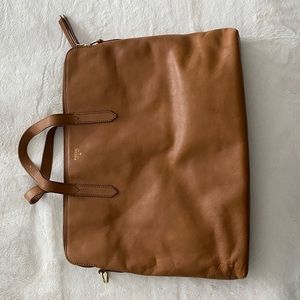 Fossil Camel Laptop Bag with Strap